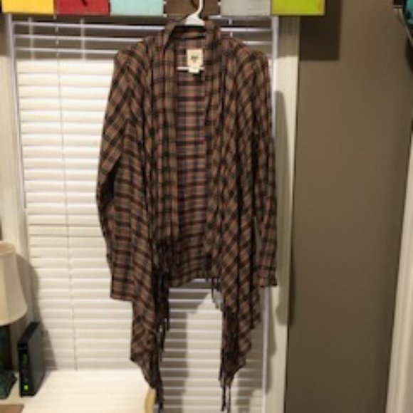 Billabong Plaid Boho Jacket - Picture 1 of 3